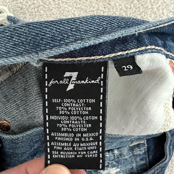 7 for all Mankind Distressed Denim Shorts - Picture 9 of 9